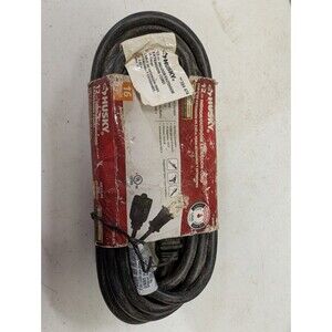 Husky 12 Ft. 16/2 Medium Duty Indoor/Outdoor Extension Cord, Black